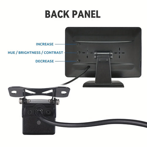 4.3 Inch Car Rearview Camera + Monitor – Universal Fit with LCD Screen